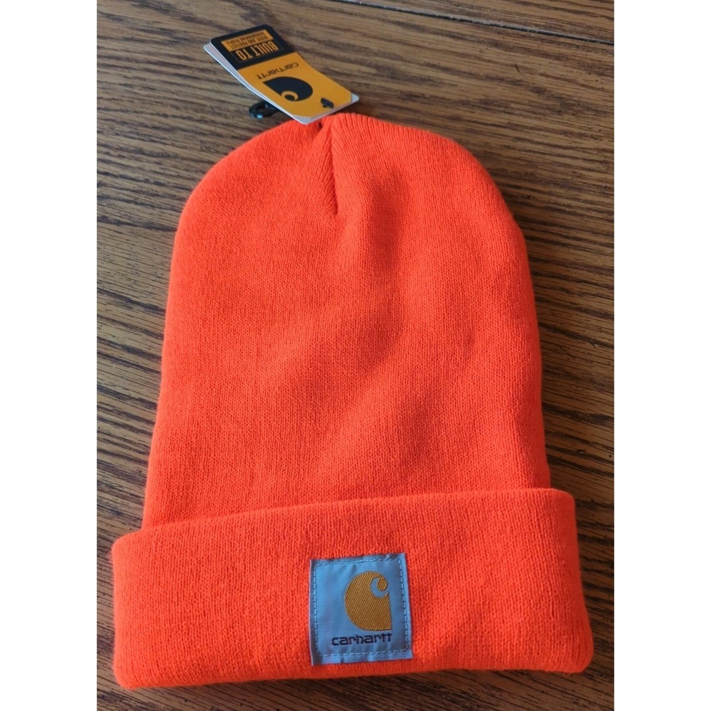 Carhartt  Safety ORANGE Knitted Beanie New with tags Groundhog Day 2024